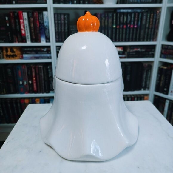 Cobwebs and Cauldrons Ghost Cookie Jar - Picture 2 of 5